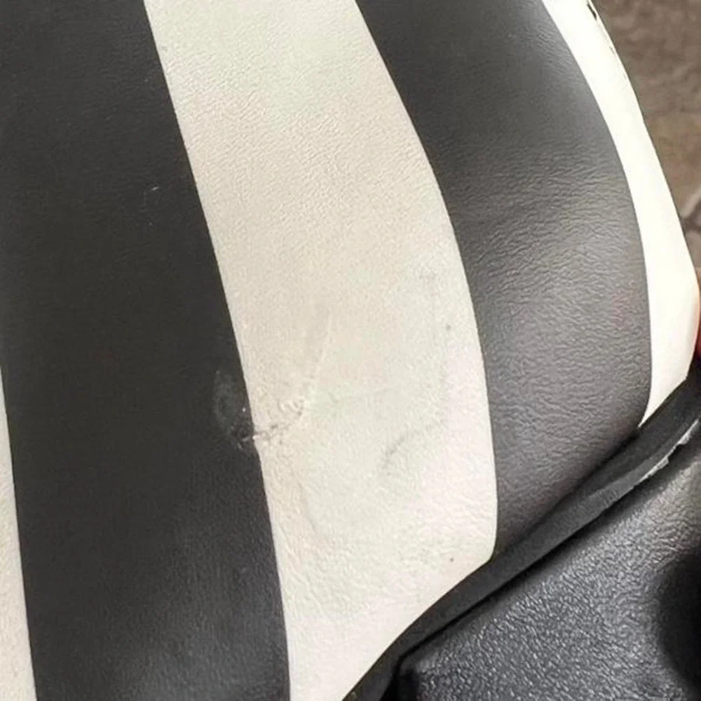 Killstar Lost Vegas striped boots US size 6 New flawed goth punk - Picture 2 of 8